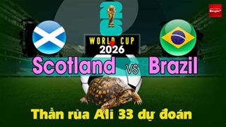 Thần Rùa Ali 33 dự đoán: Scotland vs Brazil