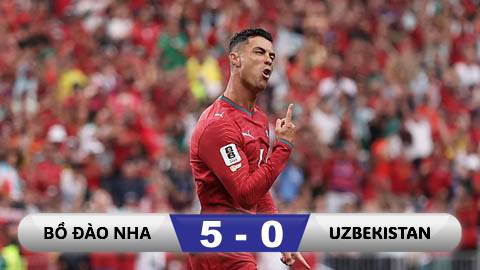 Kết quả Bồ Đào Nha 5-0 Uzbekistan: Màn tỏa sáng của Ronaldo