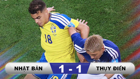 Kết quả Nhật Bản 1-1 Thụy Điển: Nhật Bản gặp Brazil ở vòng 1/16