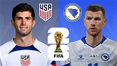 Trực tiếp Mỹ vs Bosnia, 07h00 ngày 2/7