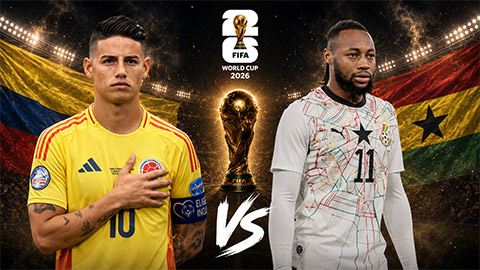 Siêu máy tính dự đoán kết quả Colombia vs Ghana tại World Cup 2026