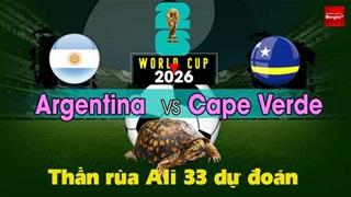 Thần Rùa Ali 33 dự đoán: Argentina vs Cape Verde (Vòng 1/16 World Cup 2026)