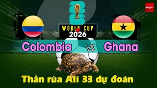 Thần Rùa Ali 33 dự đoán: Colombia vs Ghana (Vòng 1/16 World Cup 2026)