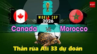 Thần Rùa Ali 33 dự đoán: Canada vs Morocco (Vòng 1/8 World Cup 2026)