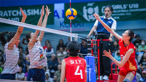 Tuyển bóng chuyền nữ U18 Việt Nam thua ĐKVĐ Trung Quốc ở tứ kết giải châu Á