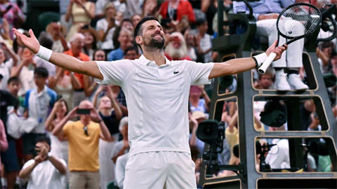 Djokovic thắng trận tứ kết dài nhất lịch sử Wimbledon