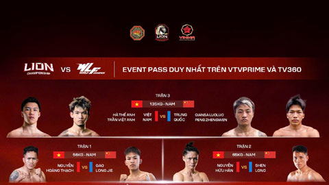 Lịch trình các trận đấu tại LION Championship 33