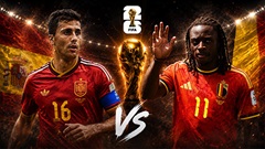 Siêu máy tính dự đoán kết quả Tây Ban Nha vs Bỉ tại World Cup 2026