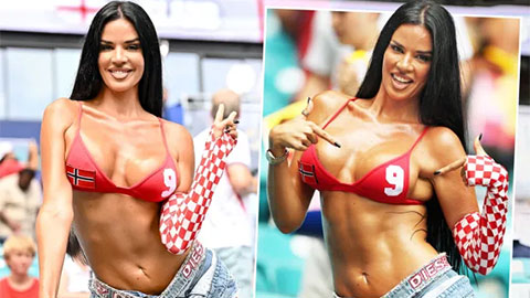 Nữ CĐV sexy nhất World Cup mặc bikini cổ vũ Haaland