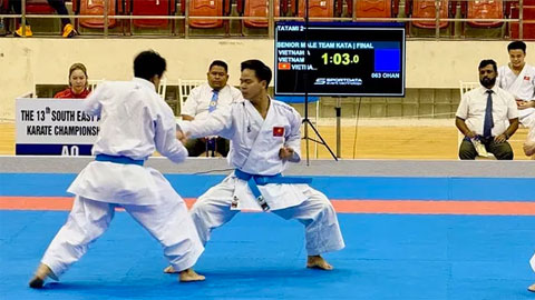 Karate Việt Nam đứng đầu giải vô địch Đông Nam Á 2026