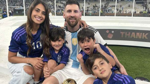 Khoảnh khắc đời thường của Messi: 'Ông bố quốc dân' bên các con
