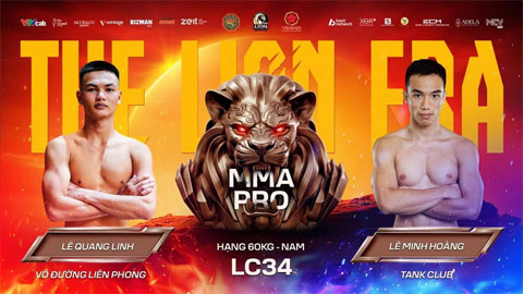 Lê Minh Hoàng chạm trán võ sĩ bất bại Lê Quang Linh tại LION Championship 34