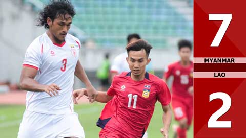VIDEO bàn thắng Myanmar 7-2 Lào