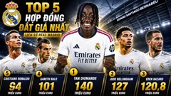 Top 'bom tấn' Real Madrid đổi ngôi, Ronaldo xuống thứ 5