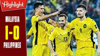 VIDEO bàn thắng Malaysia 1-0 Philippines