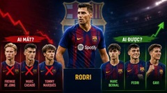 De Jong khóc, Gavi cười khi Rodri tới Barca 