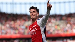 Trực tiếp Arsenal 2-0 Man City: Havertz nhân đôi cách biệt cho Pháo thủ