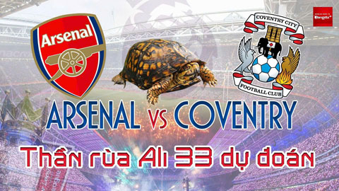 Dự đoán tỷ số Arsenal vs Coventry: Thần Rùa Ali 33 chọn đội nào?