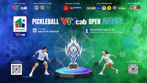 Giải Pickleball VTVcab OPEN 2026 quy tụ hơn 1.200 VĐV