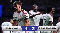 Kết quả Espanyol 1-2 Real Madrid: Los Blancos đoạt 3 điểm kịch tính