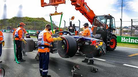 Đua xe F1: Verstappen gặp tai nạn, Hamilton chỉ về thứ tư ở chặng Hà Lan