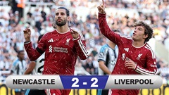 Kết quả Newcastle 2-2 Liverpool: The Reds giật về 1 điểm ở phút 90+8