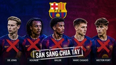 Barca có thể chia tay 5 cầu thủ trước khi TTCN đóng cửa