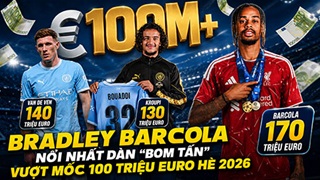 Bradley Barcola nổi nhất dàn bom tấn' vượt mốc 100 triệu euro hè 2026