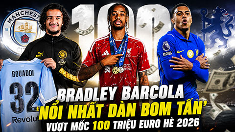 Bradley Barcola nổi nhất dàn bom tấn' vượt mốc 100 triệu euro hè 2026