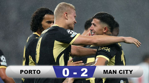Kết quả Porto 0-2 Man City: Haaland chói sáng