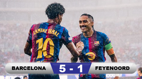Kết quả Barca 5-1 Feyenoord: Barca khởi đầu như mơ ở Champions League