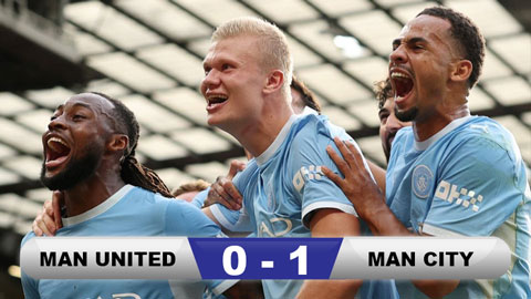 Kết quả MU 0-1 Man City: Quỷ đỏ thua dù thi đấu hơn người