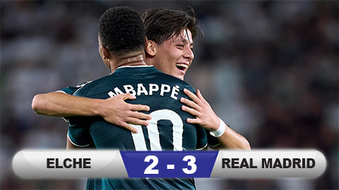 Kết quả Elche 2-3 Real Madrid: Thầy trò Mourinho giành thêm 3 điểm