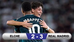 Kết quả Elche 2-3 Real Madrid: Thầy trò Mourinho giành thêm 3 điểm