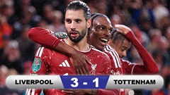 Kết quả Liverpool 3-1 Tottenham: Tottenham bị loại sớm ở cúp Liên đoàn