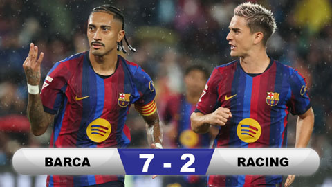 Kết quả Barca 7-2 Racing: Mưa bàn thắng