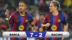 Kết quả Barca 7-2 Racing: Mưa bàn thắng