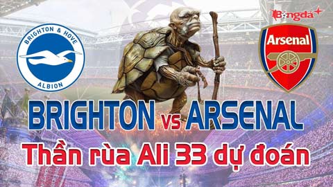 Dự đoán tỷ số Brighton vs Arsenal: Thần Rùa Ali 33 chọn đội nào?