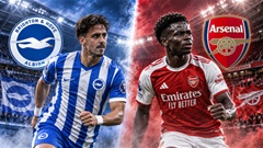 Trực tiếp Brighton vs Arsenal, 21h00 ngày 19/9: Pháo thủ vững ngôi đầu Ngoại hạng Anh?