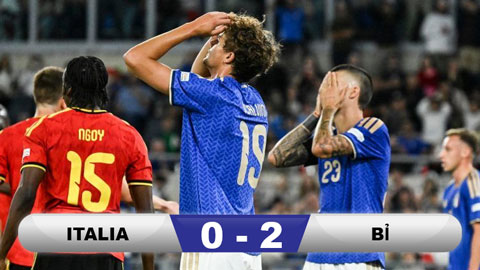 Italia thua Bỉ trong trận đầu Mancini trở lại cầm quân