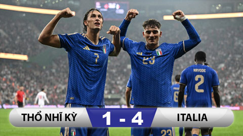 Kết quả Thổ Nhĩ Kỳ 1-4 Italia: Mancini có chiến thắng đầu tiên