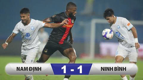 Kết quả Nam Định 1-1 Ninh Bình: Vắng Xuân Son, Nam Định chật vật hòa Ninh Bình