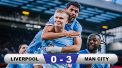 Kết quả Liverpool 0-3 Man City: Thảm bại vì 1 chiếc thẻ đỏ