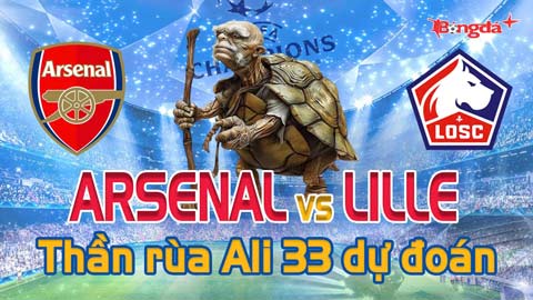 Dự đoán tỷ số Arsenal vs Lille: Thần Rùa Ali 33 chọn đội nào?