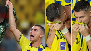 Ghi bàn thứ 981, Ronaldo bất ngờ hôn quốc kỳ Saudi Arabia gây tranh cãi