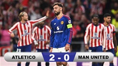 Kết quả Atletico 2-0 MU: Thất bại cay đắng