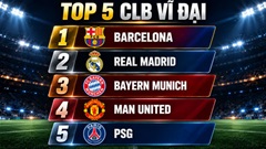 Top 5 đội bóng vĩ đại nhất lịch sử: PSG có phải là số 1?