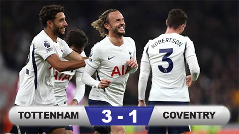 Kết quả Tottenham 3-1 Coventry: Spurs thắng trận đầu tiên ở Ngoại hạng Anh 2026/27