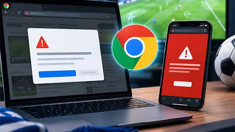 Google Chrome ra cảnh báo mới, fan bóng đá cần cẩn trọng trước những đường link xem trực tiếp
