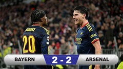 Kết quả Bayern 2-2 Arsenal: Màn rượt đuổi hấp dẫn